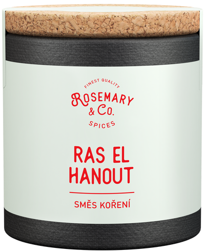 Drei Gewürzdosen mit Korkdeckeln: Kari 1000 A 1 Noc, Harissa und Ras El Hanout von Rosemary & Co.1