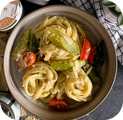 Fettuccine s citronem a chřestem